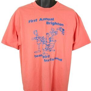 Swim Team T Shirt Vintage 90s Brighton Team Spirit Invitational Made In USA Mens